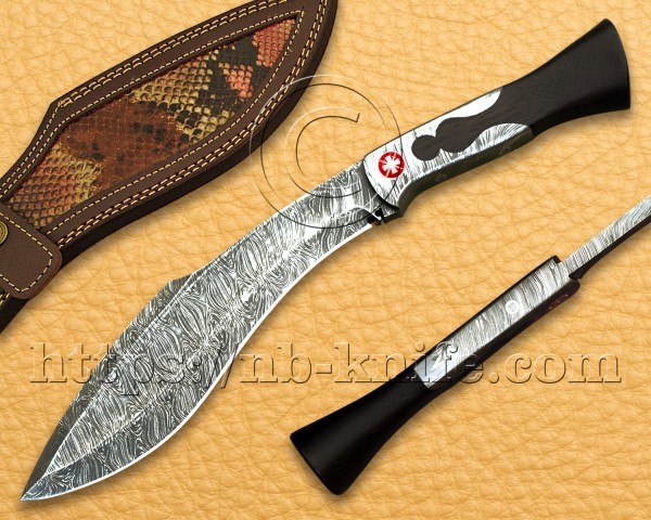 Handmade Damascus Steel Hunting and Survival Full Integral Kukri Knife NB718HK